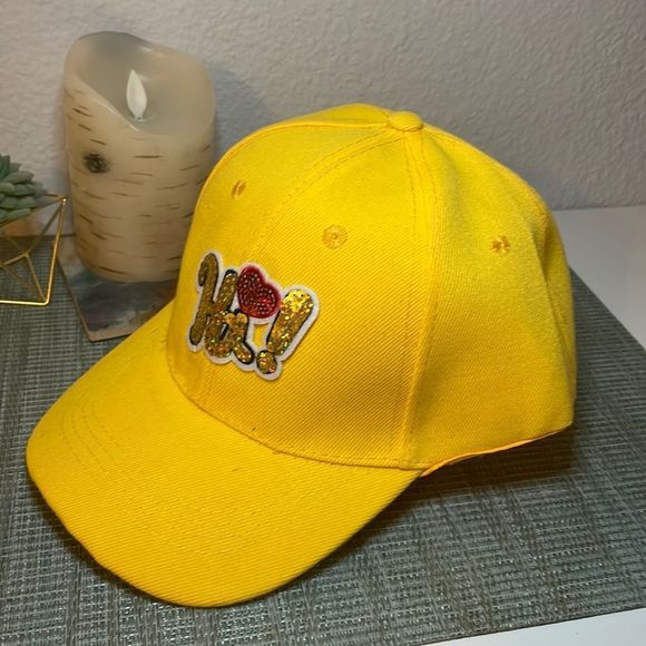 #46 👋Yellow “Hi” Baseball Cap 👋 - Picture 3 of 13